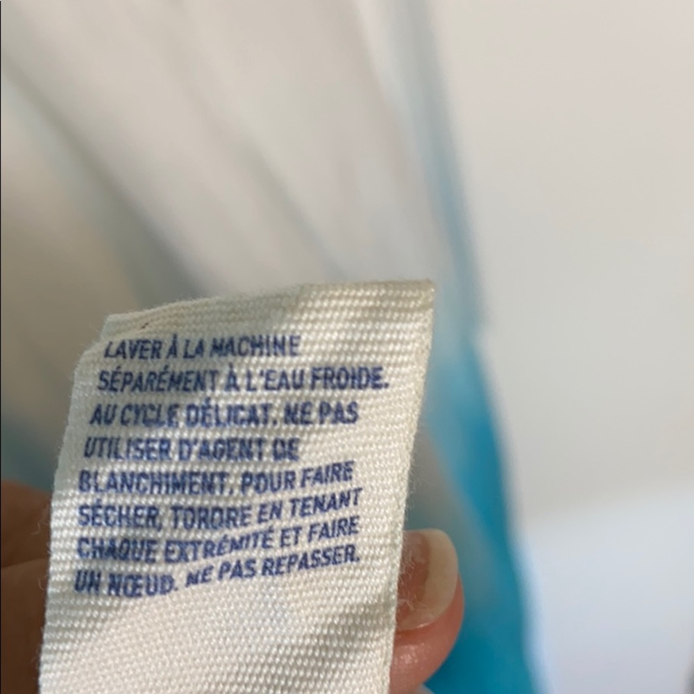 American Eagle sundress white and ombré turquoise - Picture 11 of 13